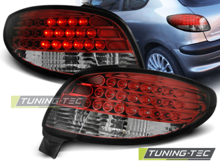 Zadní světla Peugeot 206 98-07 - krystal/červené LED