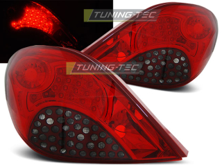 Zadní světla Peugeot 207 06-09 htb. - kouřové/červené LED