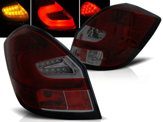 Zadní světla Škoda Fabia II 07- červená/ kouřová LED BAR