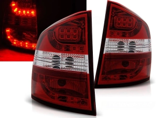 ZADNÍ SVĚTLOMETY, LAMPY LED ŠKODA OCTAVIA 2 COMBI, 2004-2013, ČIRÉ, ČERVENÉ