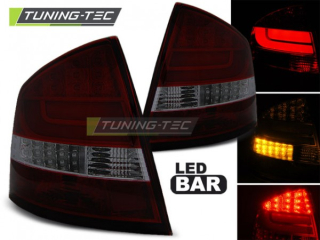 ZADNÍ SVĚTLOMETY ŠKODA OCTAVIA 2, 2004-2013, SEDAN LED BAR ČERVENÉ, KOUŘOVÉ