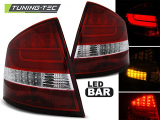 ZADNÍ SVĚTLOMETY ŠKODA OCTAVIA 2, 2004-2013, SEDAN LED BAR ČERVENÉ, BÍLÉ