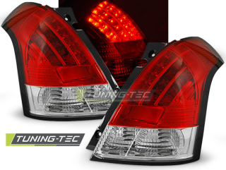 Zadní světla Suzuki Swift 05-10 - krystal/červené LED