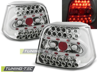 Zadní světla VW Golf IV 98-03 - krystal/chrom LED