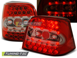 Zadní světla VW Golf IV 98-03 - krystal/červené LED