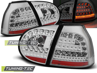 Zadní světla VW Golf V 03-09 - krystal/chrom LED