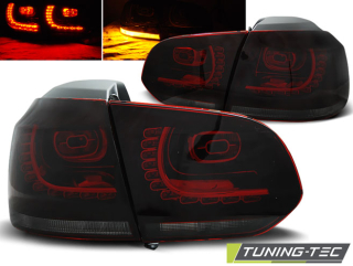 Zadní světlomety, světla, lampy LED Volkswagen Golf 6, 2009-, kouřové, červené
