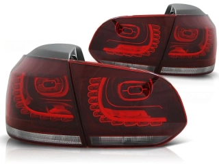 Zadní světla VW Golf VI 08- - bílé/červené LED