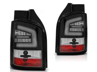 ZADNÍ SVĚTLOMETY, SVĚTLA, LAMPY LED VOLKSWAGEN T5, 2003-2009, ČIRÉ, ČERNÉ BLACK