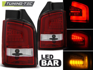 ZADNÍ SVĚTLA, LAMPY LED VOLKSWAGEN T5, 2003-2009, ČIRÉ, ČERVENÉ