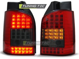 Zadní světla VW T5 03-09 zad.výklopné dveře - kouřové/červené LED