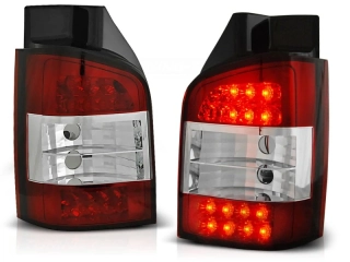 Zadní světla VW T5 03-09 zad.výklopné dveře - krystal/červené LED
