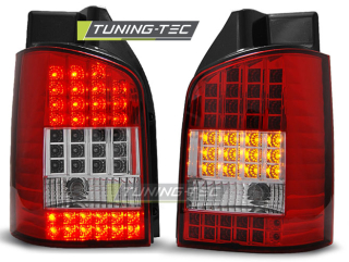 Zadní světla VW T5 03-09 zad.výklopné dveře - krystal/červené LED