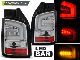 ZADNÍ SVĚTLA, LAMPY LED VOLKSWAGEN T5, 2010-, ČIRÉ, CHROM