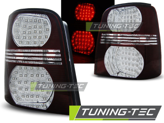 Zadní světla VW Touran 03-10 - červené/krystal LED