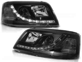 Přední světla VW T5 04.03-08.09 TRU DRL ČERNÉ