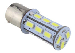LED žárovka 12-24V s paticí BA15S bílá, 18LED/5730SMD