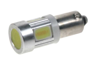 COB LED žárovka 12-24V s paticí BA9S 5W