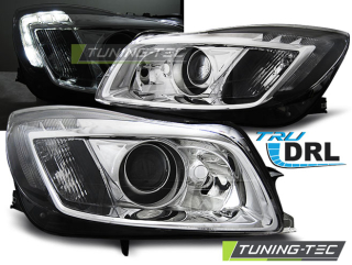 Přední světla čirá s LED denními světly Opel Insignia 08-12 chrom