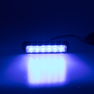 PREDATOR 6x3W LED, 12-24V, modrý, homologace
