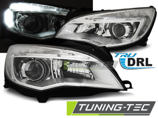 Přední světla s LED denními světly Opel Astra J 10- chrom