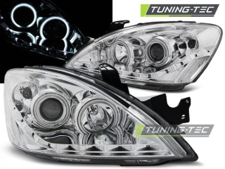 Přední světla Angel eyes CCFL s LED Mitsubishi Lancer VII/7 04-07 chromové