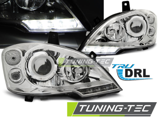 PŘEDNÍ SVĚTLA, LAMPY MERCEDES VITO, W639, 2010-2014, S LED SVÍCENÍM DRL, CHROM