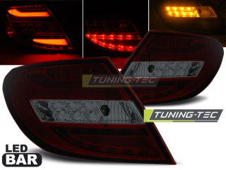 ZADNÍ SVĚTLA LED, MERCEDES W204, C-CLASSE, SEDAN, 2007-2010, ČERVENÉ, KOUŘOVÉ