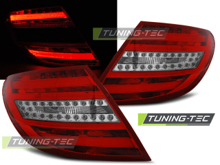 Zadní světla Mercedes Benz W204 C-Klasse sedan 07-10 - červené/krystal LED BAR