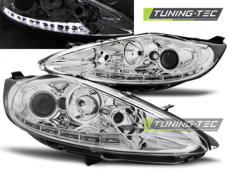 Přední světla s LED Ford Fiesta MK7 08-12 chrom