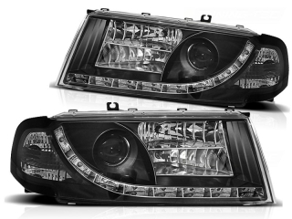 Přední světla Škoda Octavia 1, 2001-2008, LED Daylight, černé black