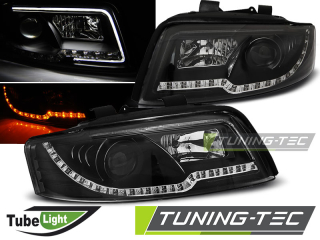 Přední světla LED TubeLights AUDI A4 B6 00-04 černá
