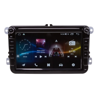 Autorádio pro VW, Škoda s 8" LCD, Android, WI-FI, GPS, CarPlay, Bluetooth, 4G, 2x USB