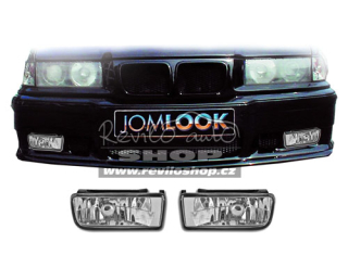 Přední nárazník BMW 3 E36 + mlhovky chrom (akční set)