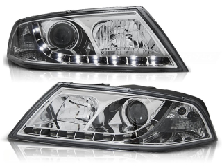 Přední světla Škoda Octavia II 04-09 D1S Xenon - LED DayLight chrom