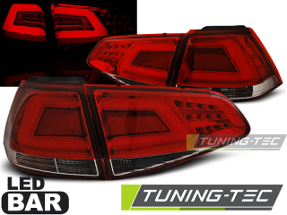 Zadní světla LED Bar VW Golf 7 13- červená