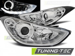 Přední světla Hyundai Elentra 2010-, LED Daylight, chrom LPHU08