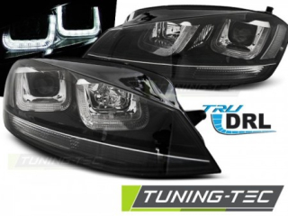 Přední světlomety VW Golf 7 VII, 2012-, LED Bar, černé black line