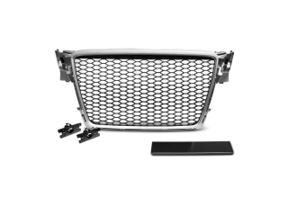 Přední maska AUDI A4 B8 08-11 SILVER RS-STYLE