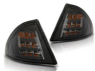 PŘEDNÍ BLINKRY BMW E46 SEDAN, TOURING, 1998-2001, LED ČERNÉ BLACK