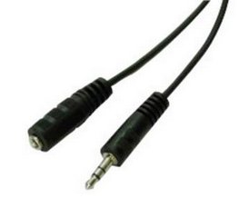 Propojovací kabel Jack 3,5mm samec/Jack 3,5mm samice 1,5m
