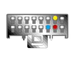 Kabel pro PANASONIC 16-pin / ISO bílý