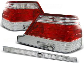 ZADNÍ SVĚTLA, LAMPY MERCEDES W140, S CLASS, 1995-1998, BÍLÉ, ČERVENÉ