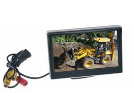 LCD monitor 5" černý/stříbrný na palubní desku