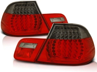 ZADNÍ SVĚTLA, LAMPY LED BMW E46, 1999-2003, CABRIO, KOUŘOVÉ, ČERVENÉ 
