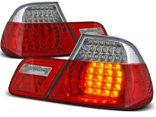 Zadní světla BMW E46 98-03 coupe - krystal/červené LED