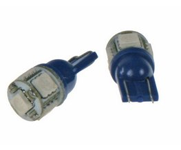 LED T10 modrá, 12V, 5LED/3SMD