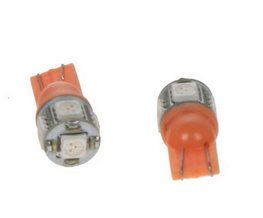 LED T10 oranžová, 12V, 5LED/3SMD