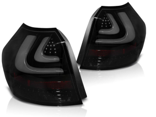 ZADNÍ SVĚTLOMETY, LAMPY BMW 1, E87, E81 2004-2007, LED BAR, ČERNÉ, KOUŘOVÉ