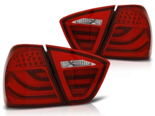 Zadní světla, lampy BMW E90, 2005-2008, LED BAR, červená bílá